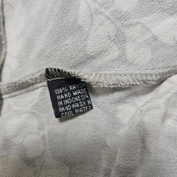 Ava Sky Gray Floral Women's Tie Dress - Picture 4 of 4